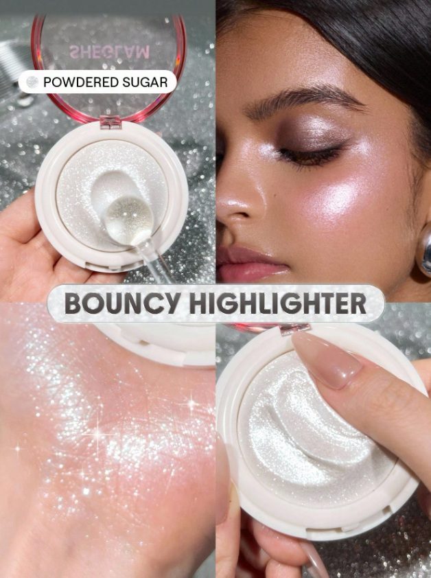 Sheglam Glowchi Bouncy Highlighter Iluminador Powdered Sugar - Image 3