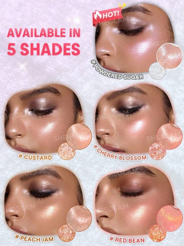 Sheglam Glowchi Bouncy Highlighter Iluminador Powdered Sugar - Image 4