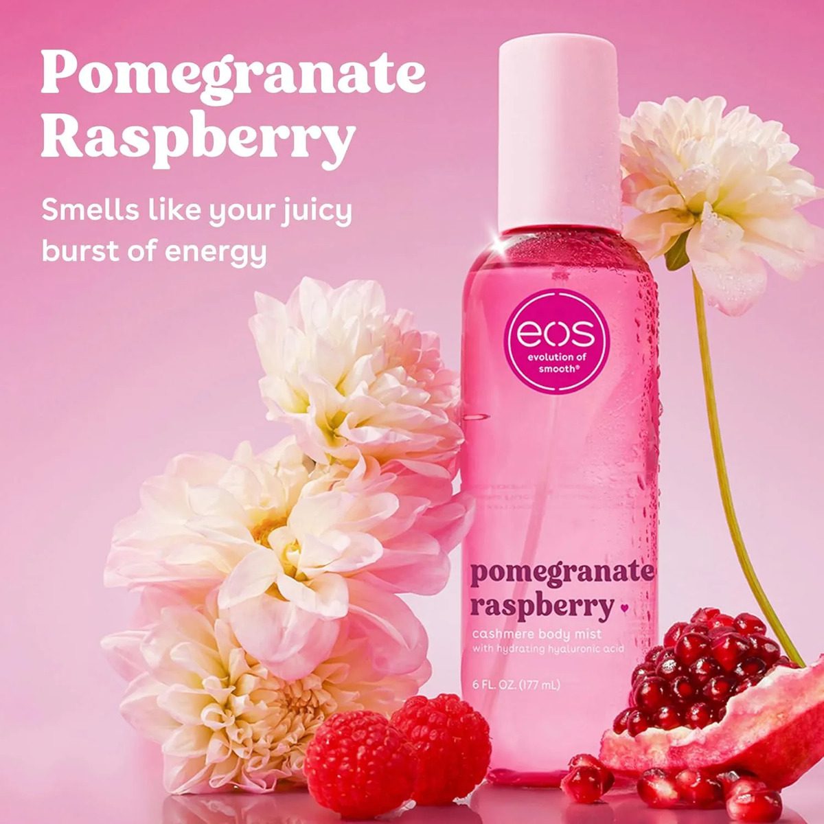 Eos Cashmere Body Mist Pomegranate Raspberry 177 Ml - Image 2