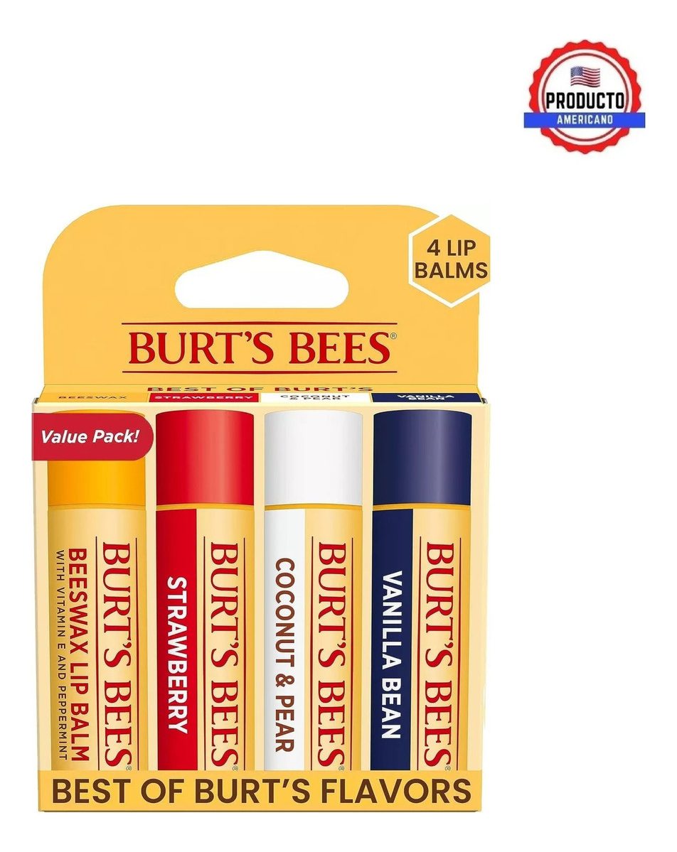 Kit Protector Labial Burt's Bees 100% Natural C/ 4 Sabores - Image 4