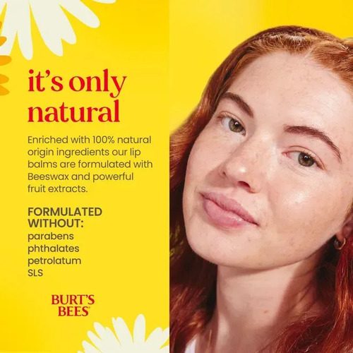 Burt's Bees Moisturizing Lip Balm - Sabor Berry Agua Fresa - Image 4