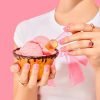 Kiss Impress Uñas Postizas Press On Pink Cream Glitter Rosa - Image 3