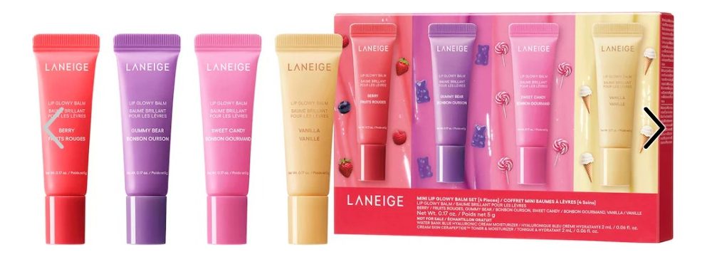Laneige Mini Lip Glowy Balm Set 4 Mini Balsamos Hidratantes
