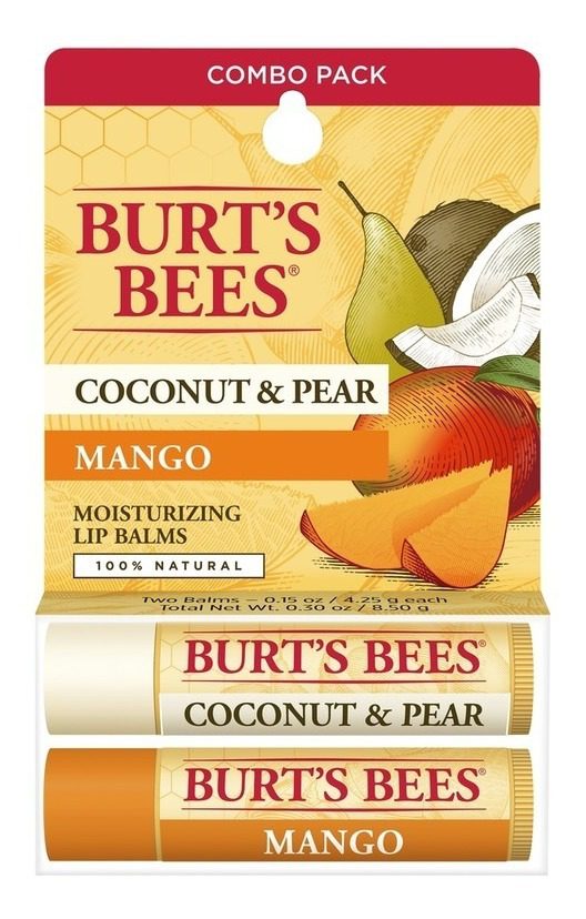 Bálsamo Labial Burt's Bees Coco Y Pera & Mango 2 Unidades