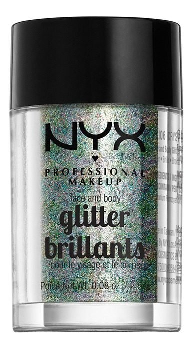Glitter Para Rostro Y Cuerpo Nyx Professional Makeup 2.5g Tono Del Maquillaje Crystal