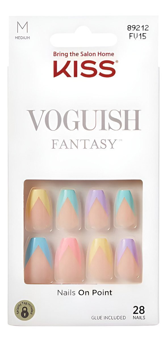 Kiss Voguish Fantasy Uñas Postizas Coffin M 28 Unidades
