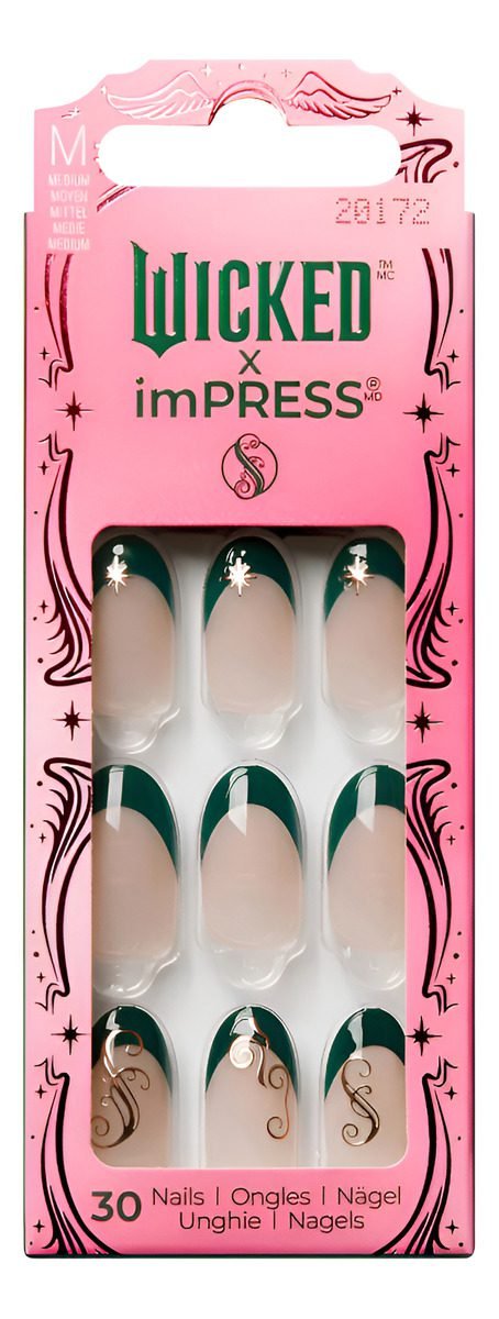 Kiss Wicked X Impress Uñas Postizas Modelo Always Been Green