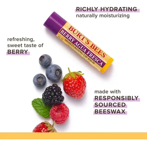 Burt's Bees Moisturizing Lip Balm - Sabor Berry Agua Fresa - Image 2